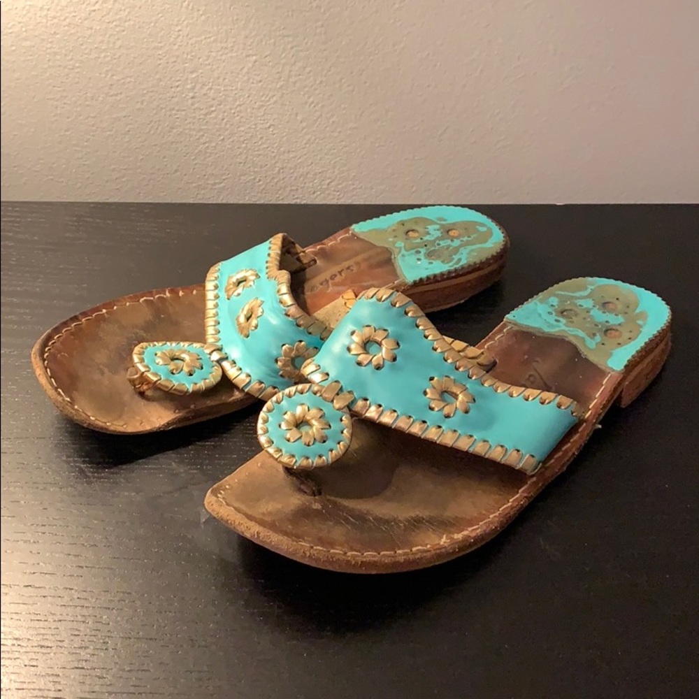 Teal Jack Rogers Sandals